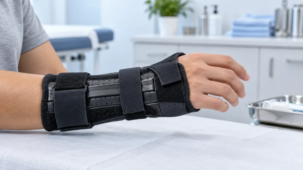 آتل مچ دست با بندهای قابل تنظیم و حمایت کف دست