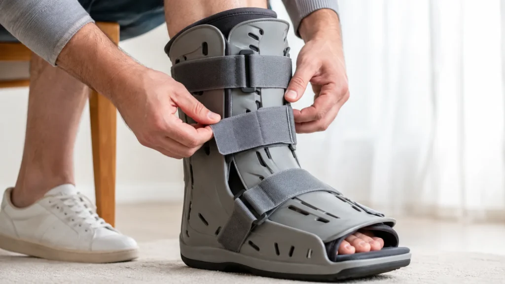 نحوه صحیح استفاده از آتل پا و فوت واکر طبی